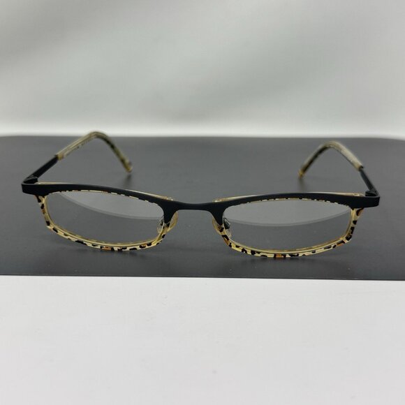 Jean Lafont Eyeglasses Rococo 017 black Leopard Signature Print  50 [] 20-140 - Picture 1 of 16